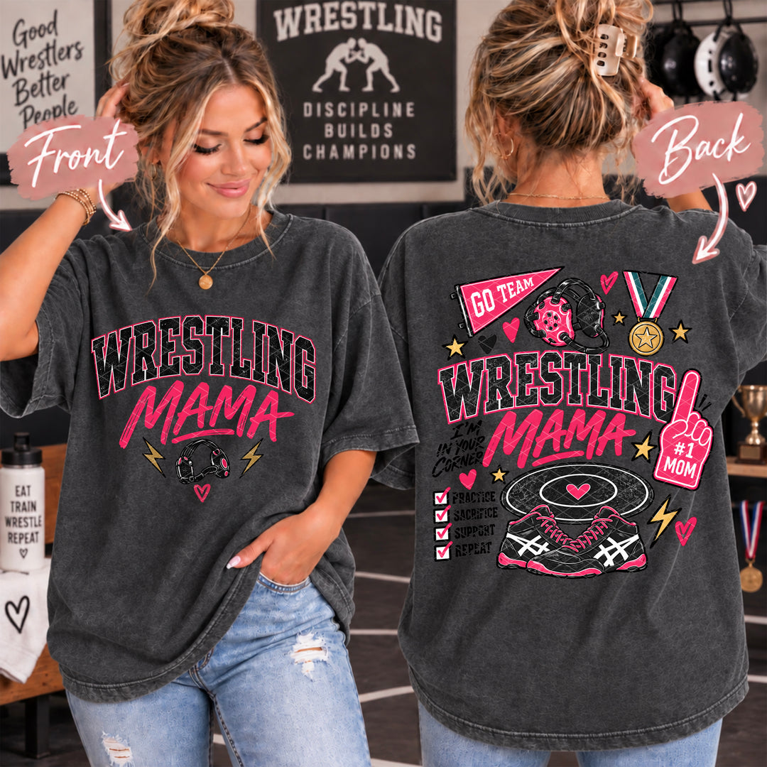 Wrestling Mama Pink DTF Print