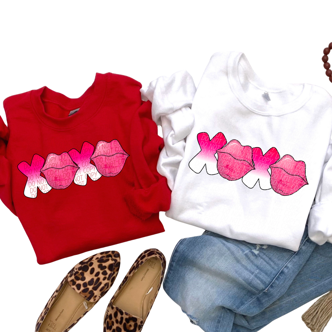 XO Airbrush Lips DTF Print