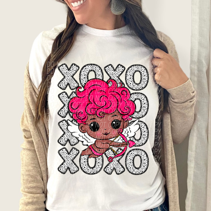 Cupid XOXO Stacked Dots DTF Print