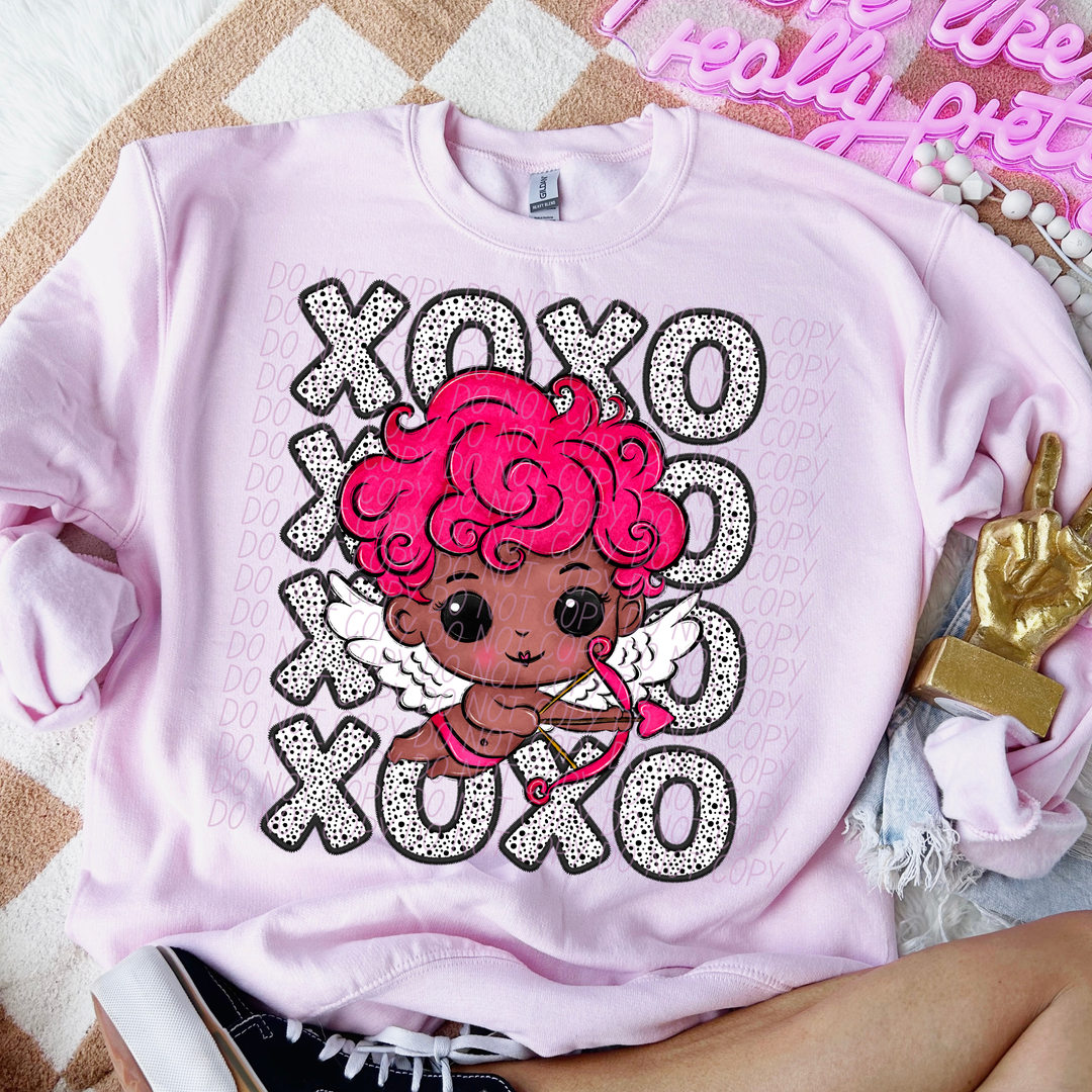 Cupid XOXO Stacked Dots DTF Print