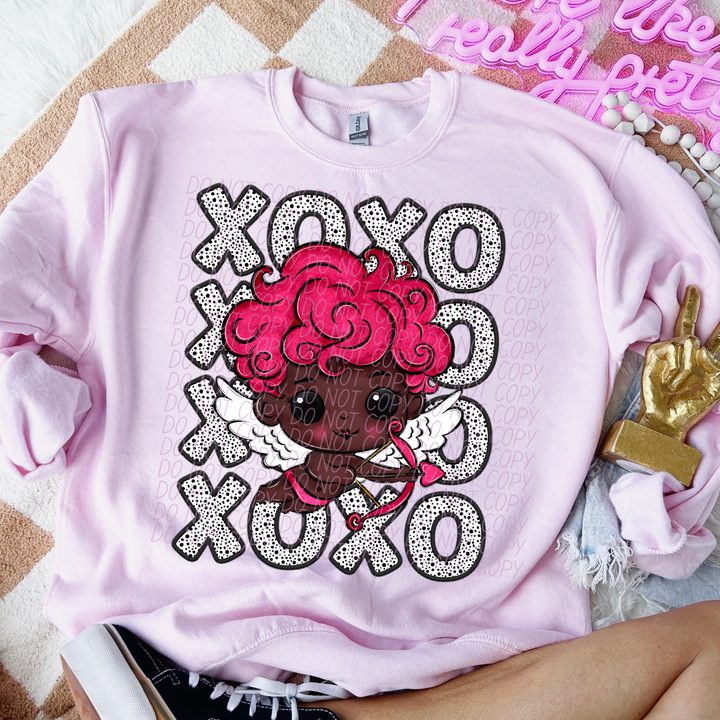 Cupid XOXO Stacked Dots DTF Print