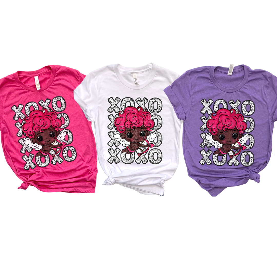 Cupid XOXO Stacked Dots DTF Print