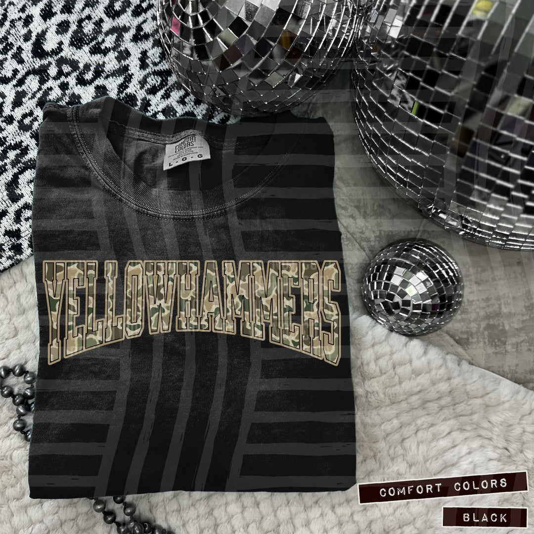 Simple Camo Arched Glitter Mascots DTF Print
