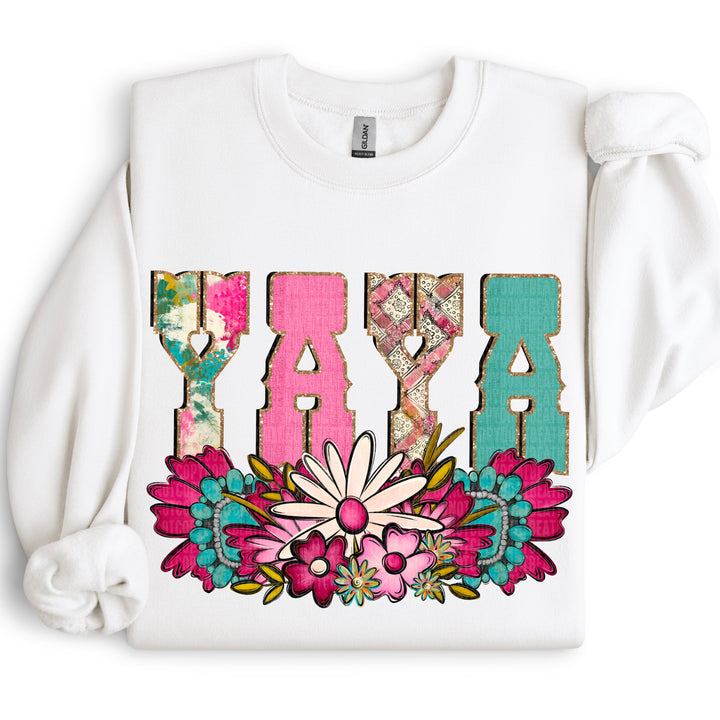 Western Floral Names DTF Print