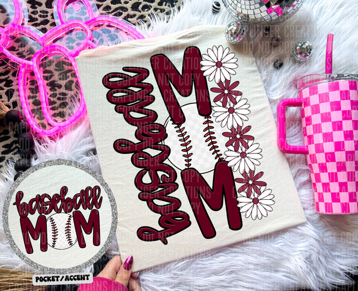 Baseball Mom FRONT DTF Print