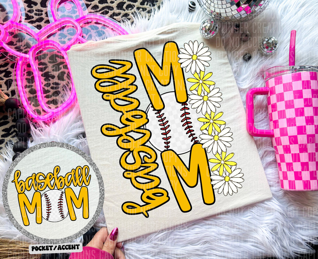 Baseball Mom POCKET DTF Print