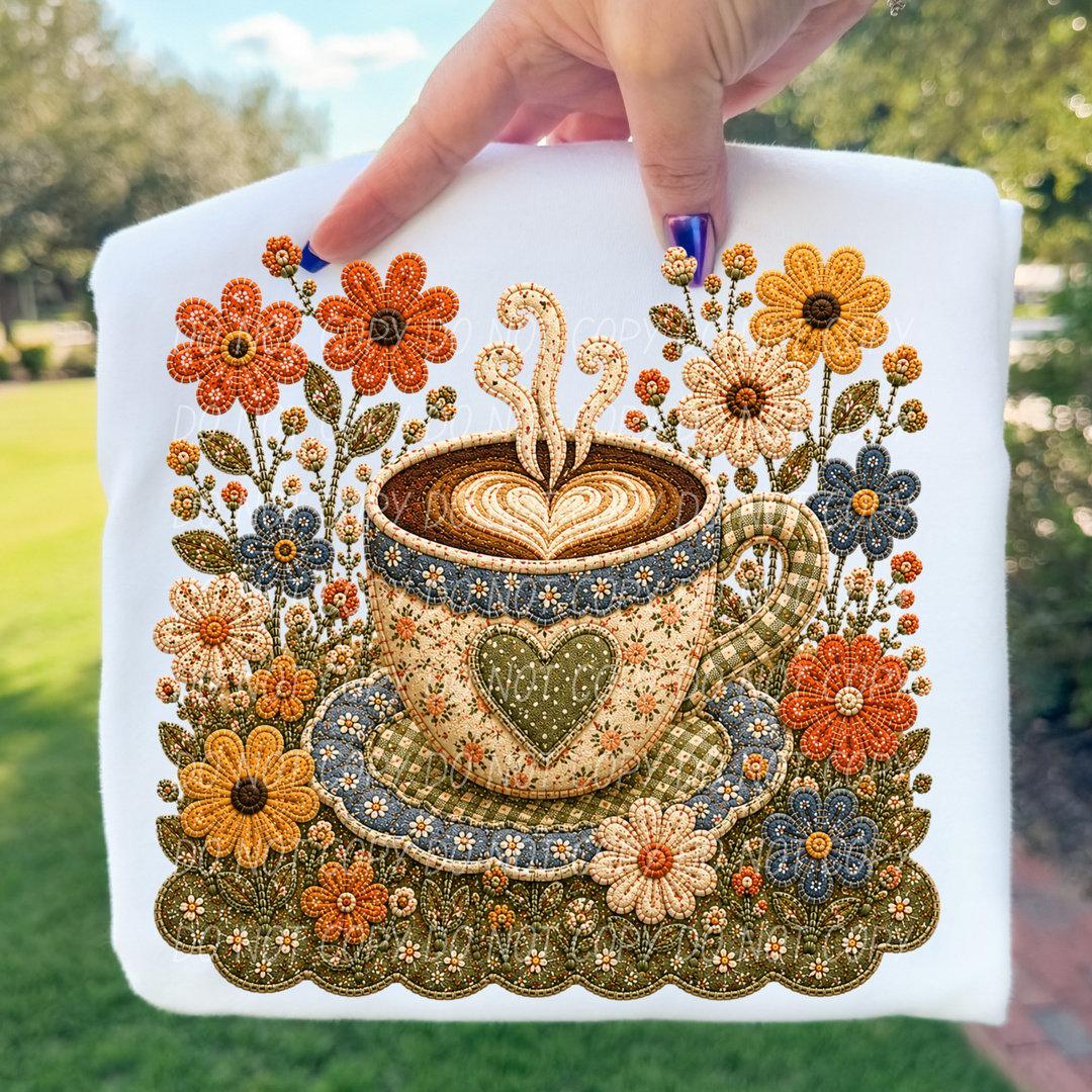 Fall Flowers DTF Print