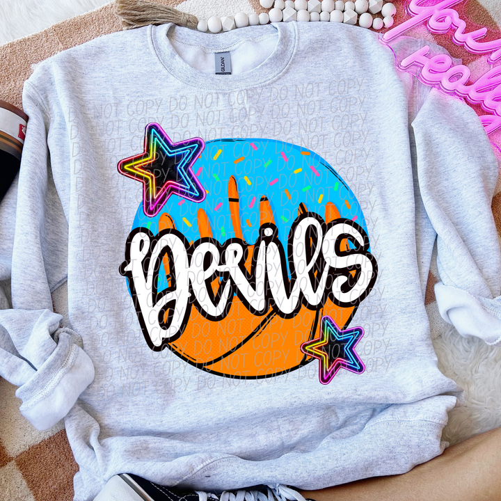 Drip Basketball Mascots DTF Print