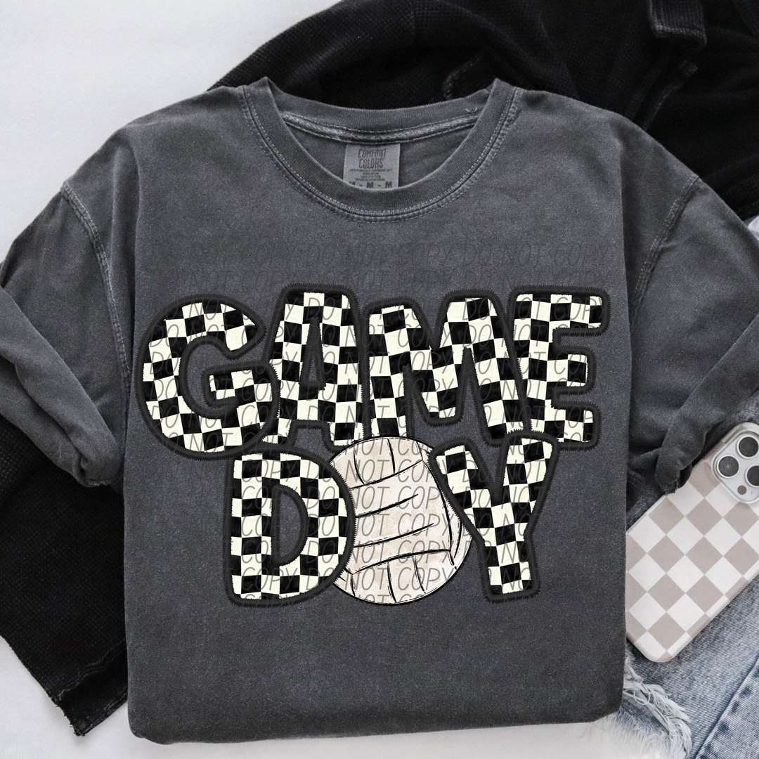 Game Day Checker Sports DTF Print