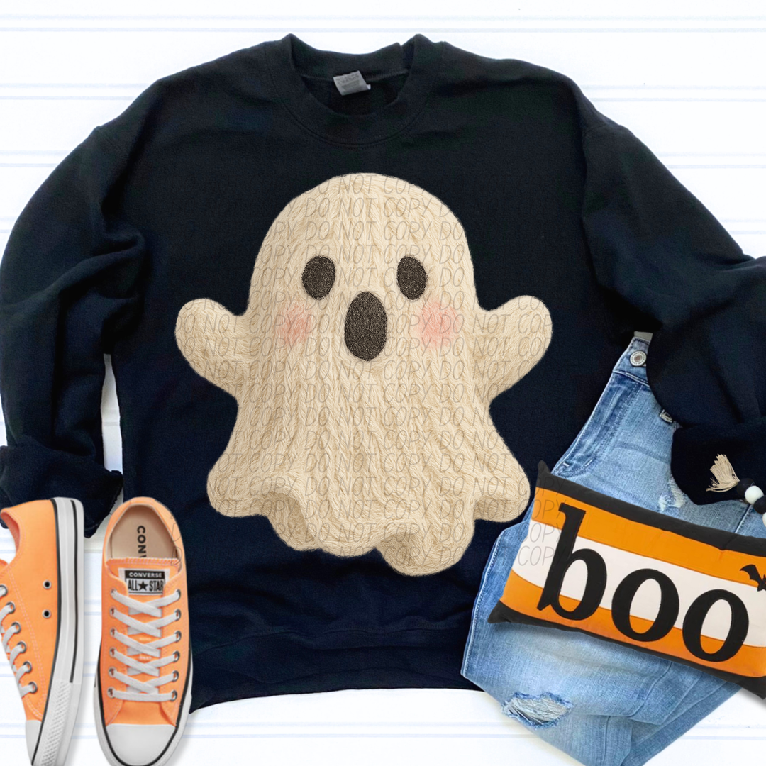 Faux Yarn Ghost DTF Print