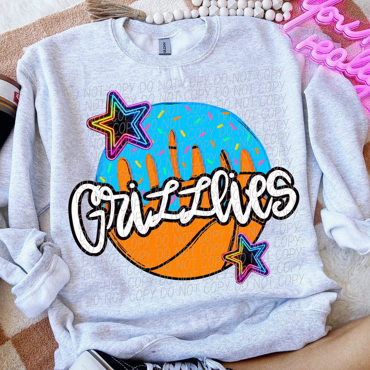 Drip Basketball Mascots DTF Print