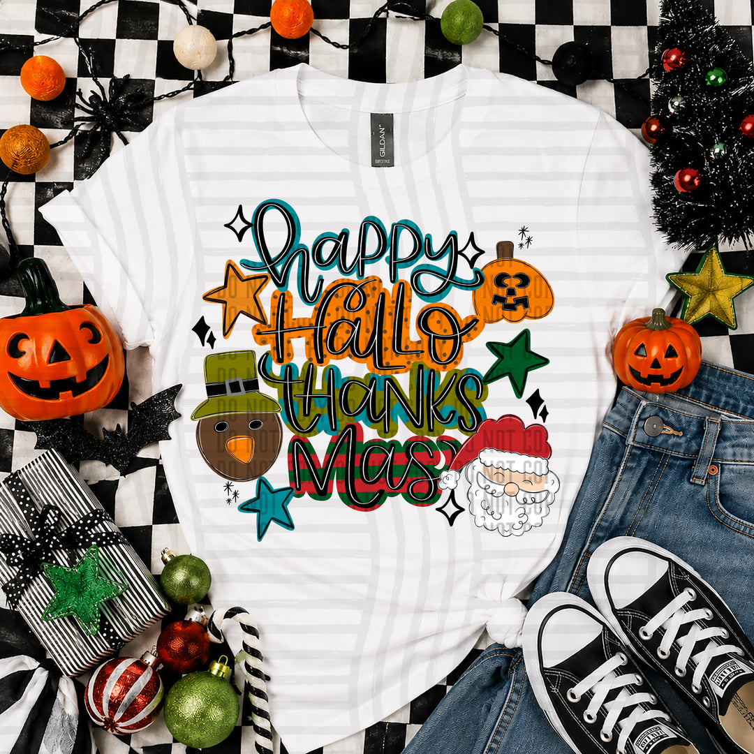 Happy Hallo Thanks Mas DTF Print