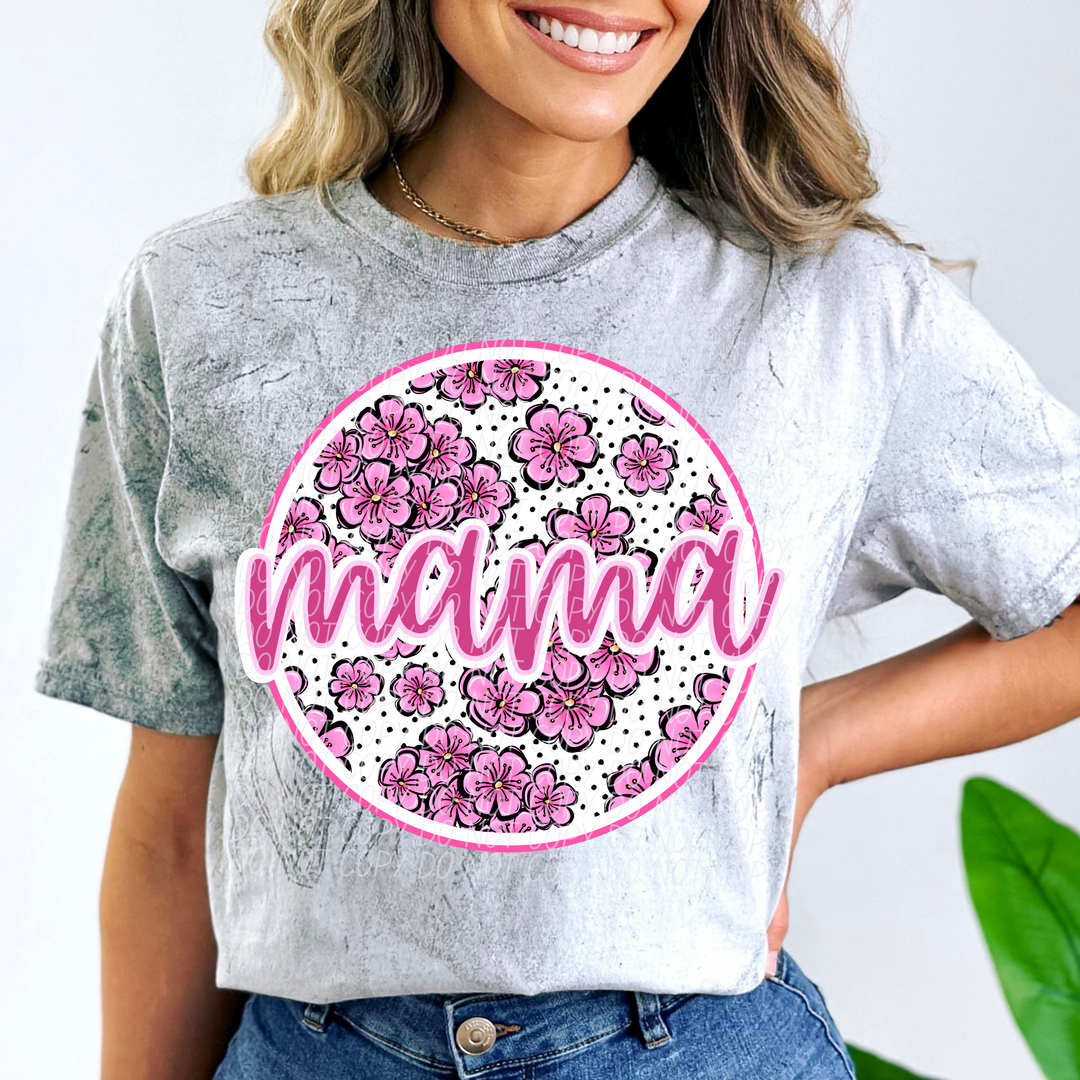 Mama Birth Flowers DTF Print