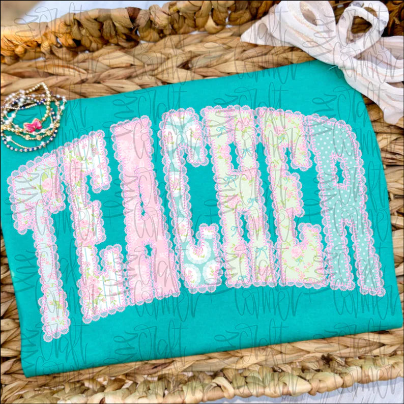 Girly Teacher DTF Print