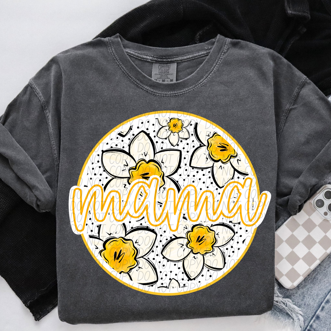 Mama Birth Flowers DTF Print