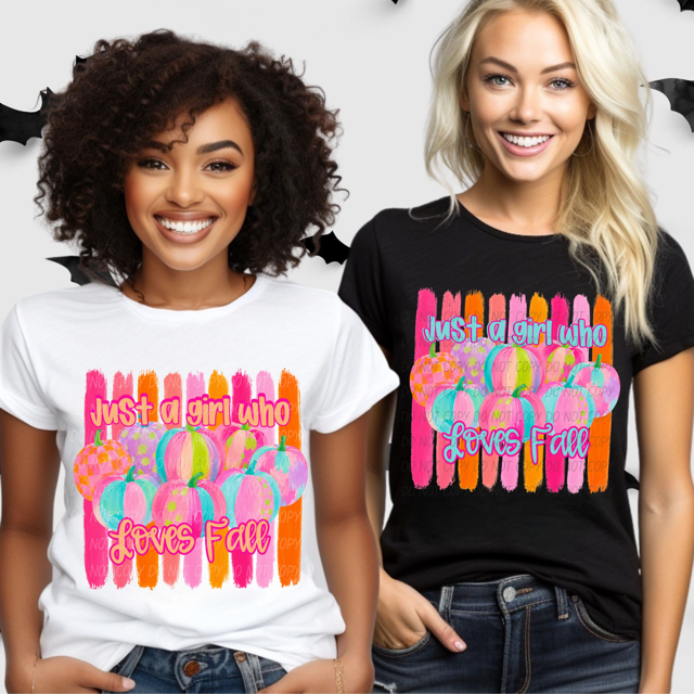 Just A Girl Who Loves Fall DTF Print