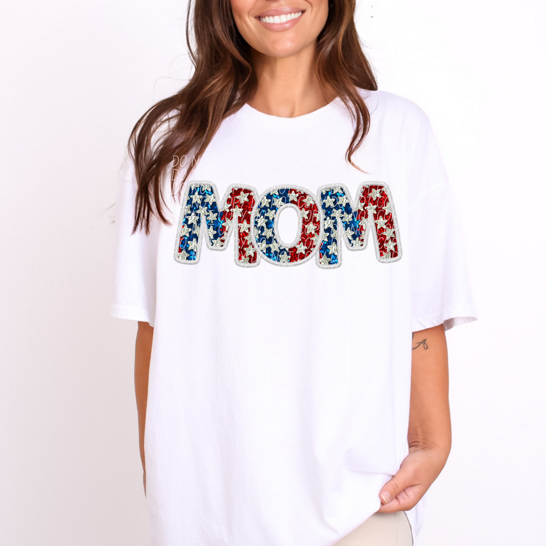 Fourth of July Glitter Names DTF Print