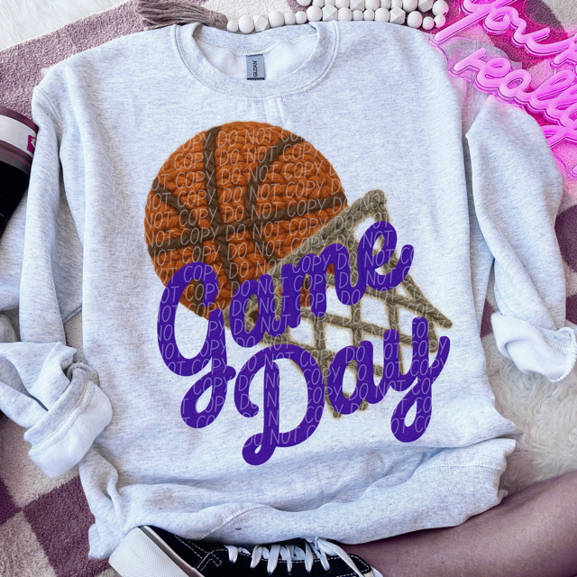 Yarn Game Day Basketball 2 DTF Print