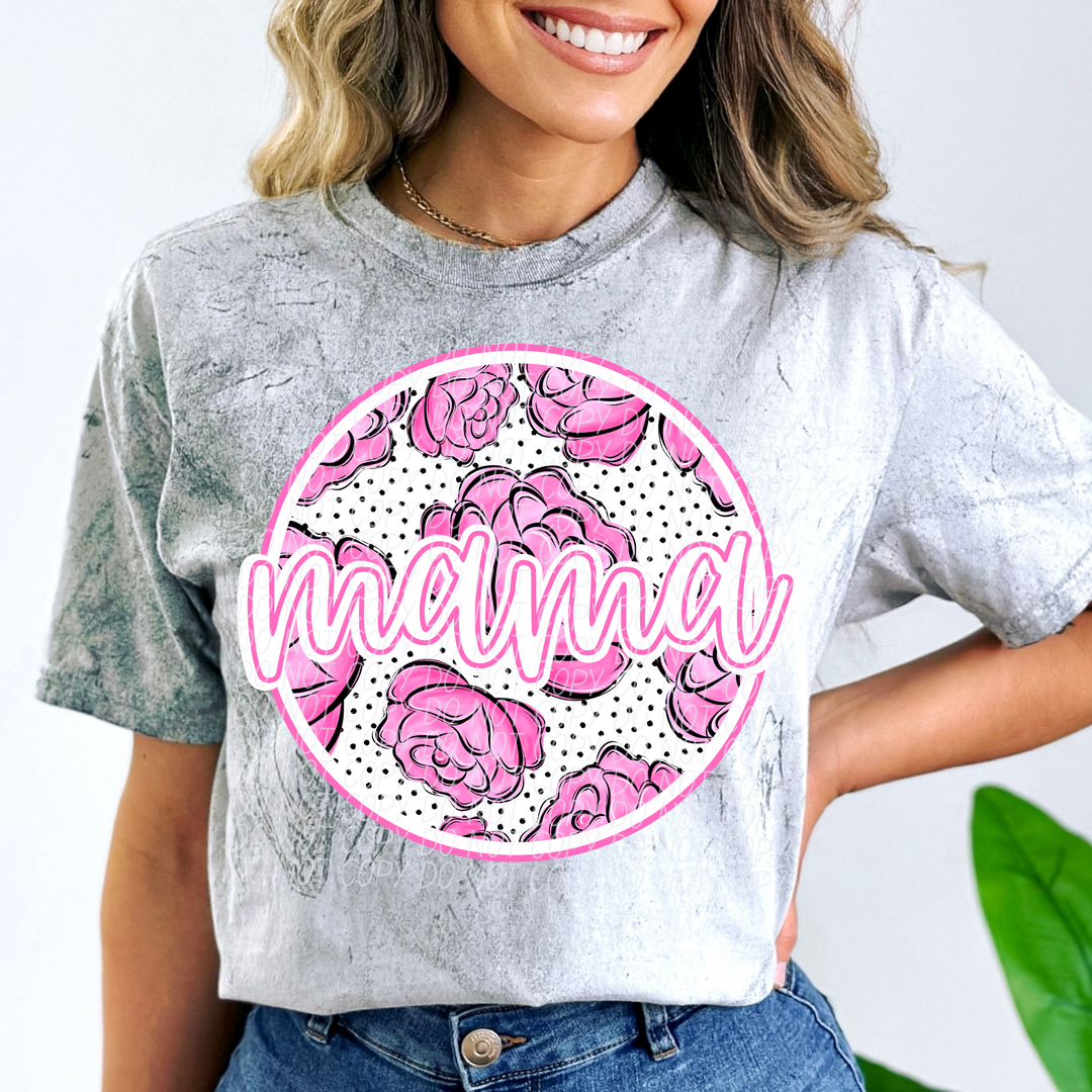 Mama Birth Flowers DTF Print