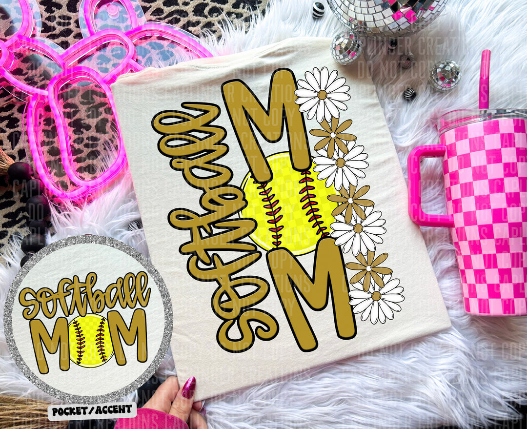 Softball Mom POCKET DTF Print