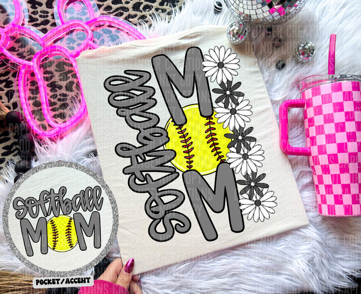 Softball Mom POCKET DTF Print
