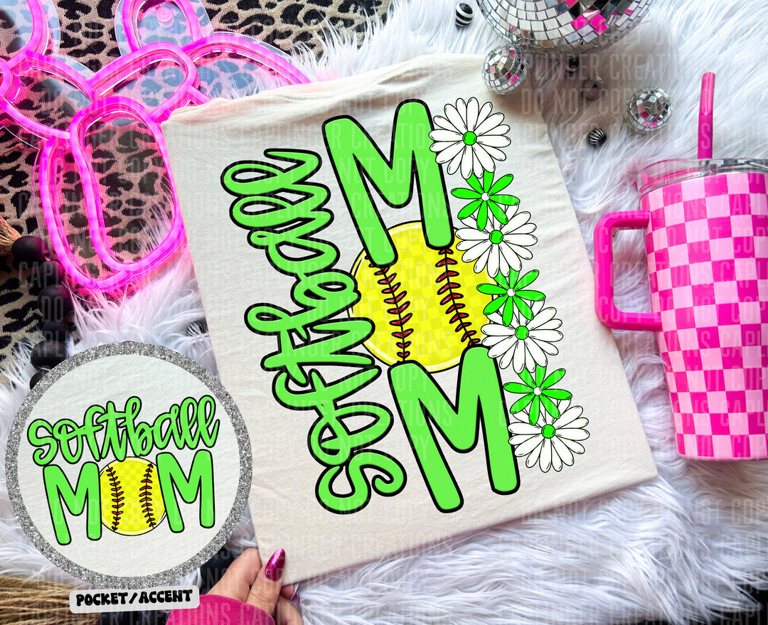 Softball Mom POCKET DTF Print