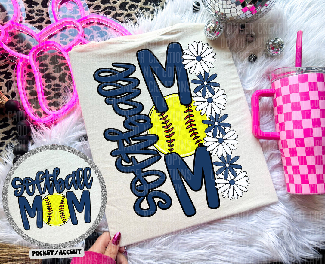 Softball Mom POCKET DTF Print