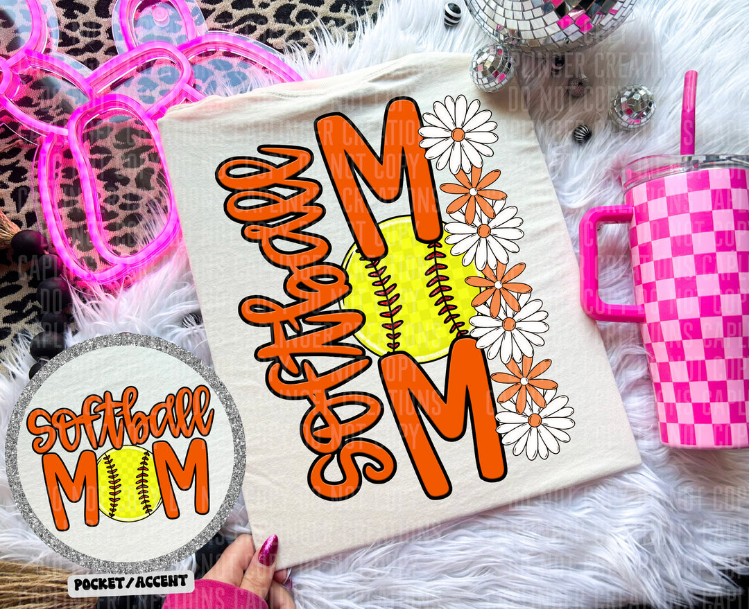 Softball Mom POCKET DTF Print