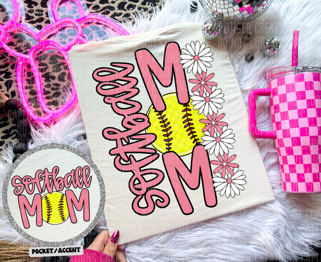 Softball Mom POCKET DTF Print