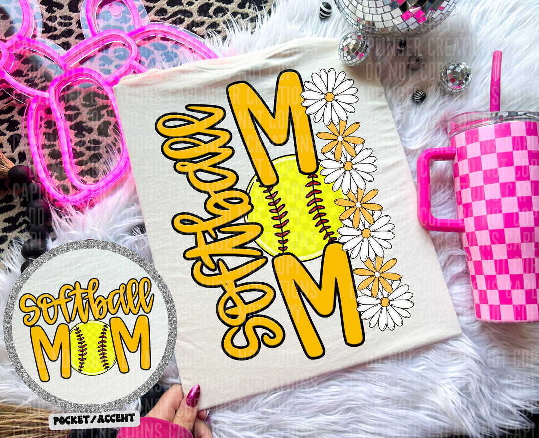 Softball Mom POCKET DTF Print