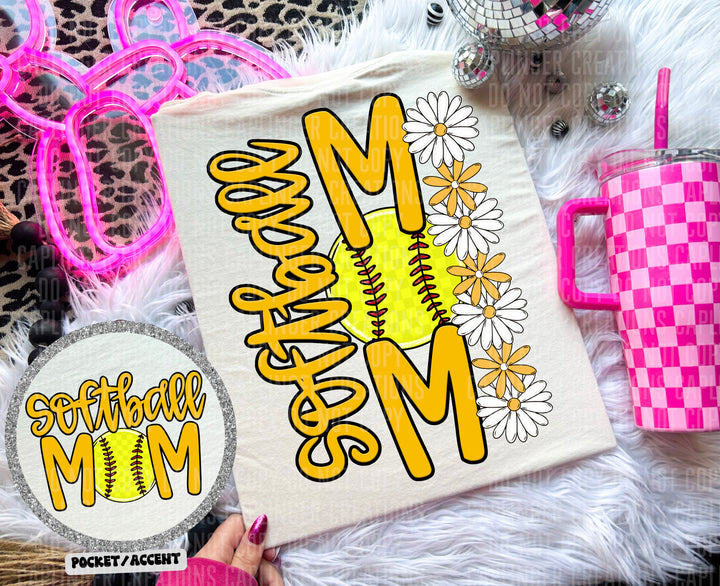 Softball Mom POCKET DTF Print
