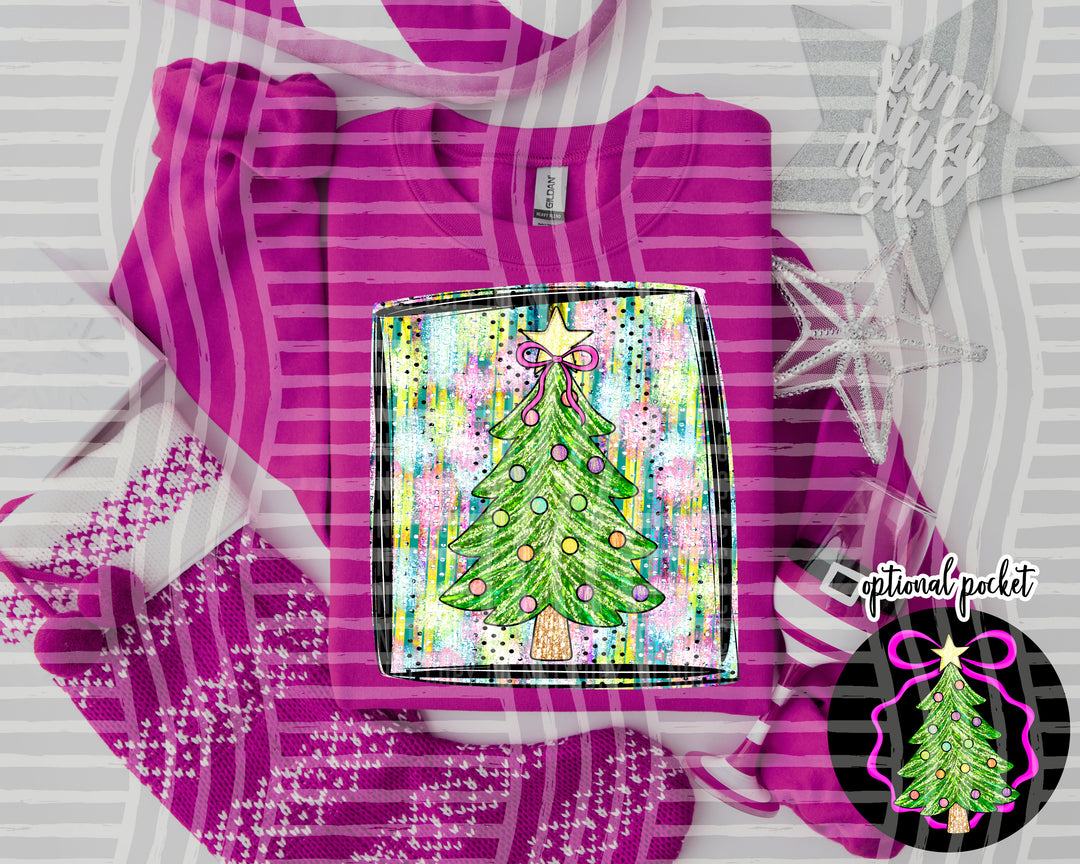 Green Tree Frame POCKET DTF Print