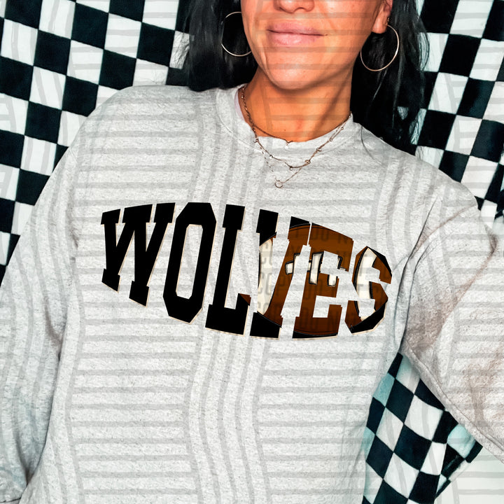 Varsity Clipped Football Mascots DTF Print