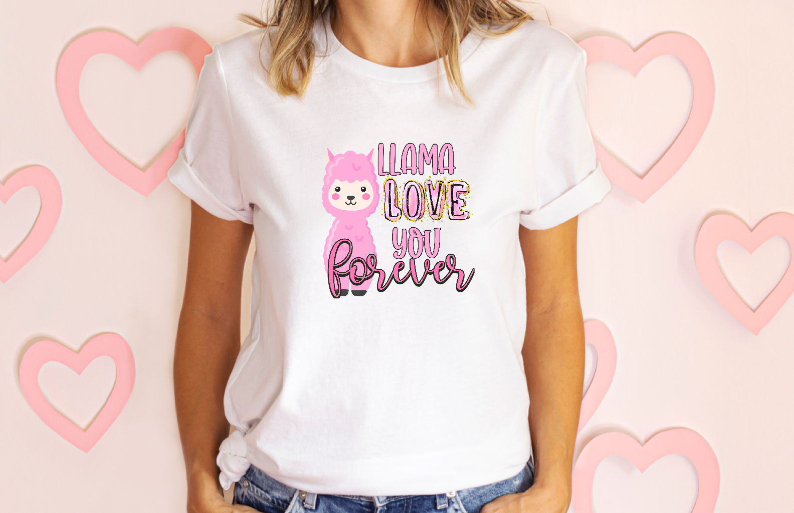 Llama Love You Forever DTF Print