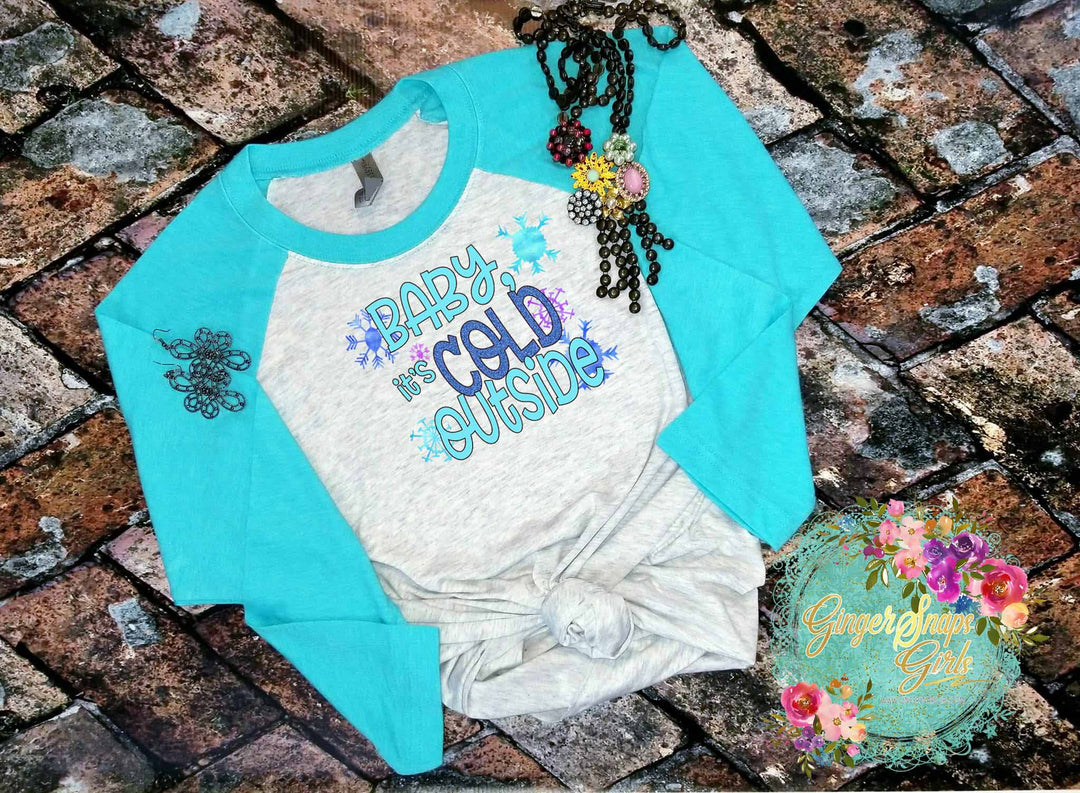 Baby It's Cold Outside Blue Christmas and Winter Digital Design File