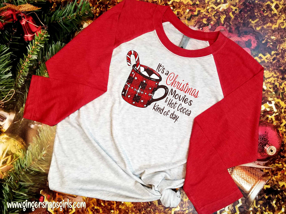 It's a Christmas Movie and Hot Cocoa Kind of Day Buffalo Plaid Christmas Digital Design File