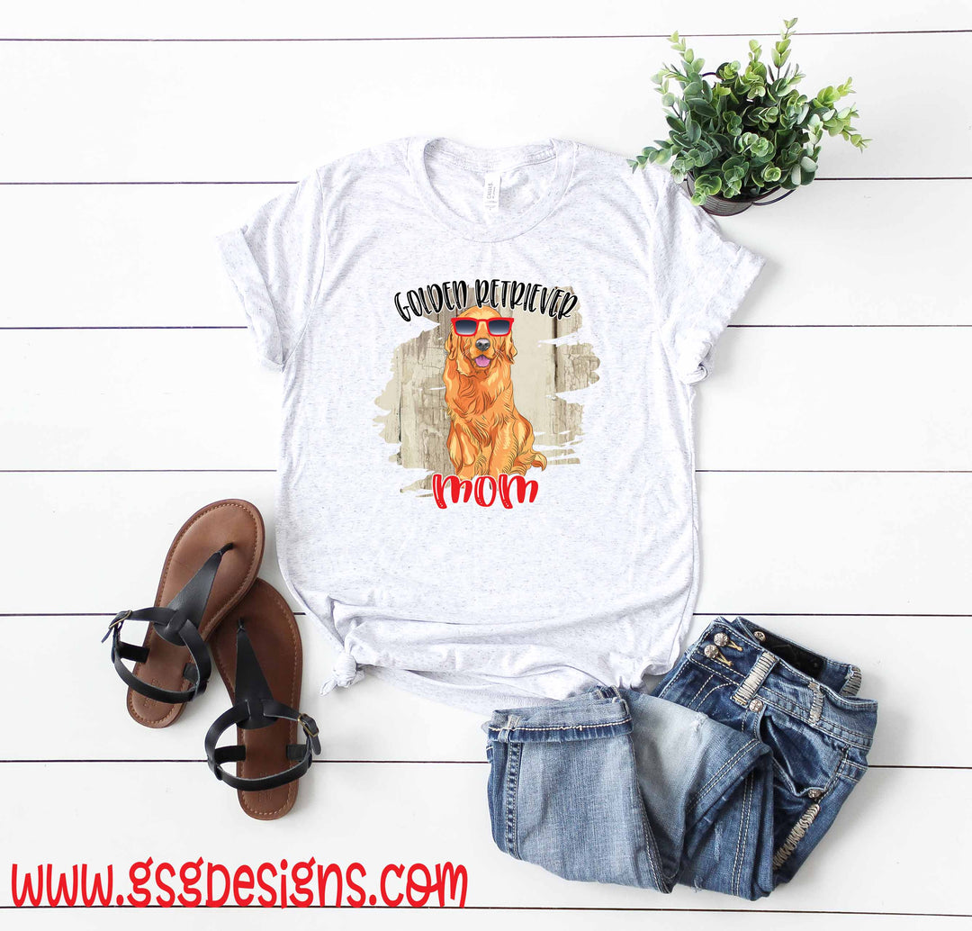 Golden Retriever Boy Mom Design, Dog Mom Sublimation Design File