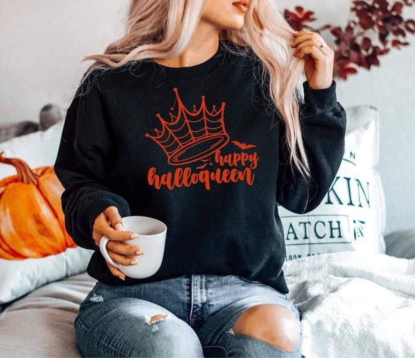 Happy Halloqueen Orange Screen Print