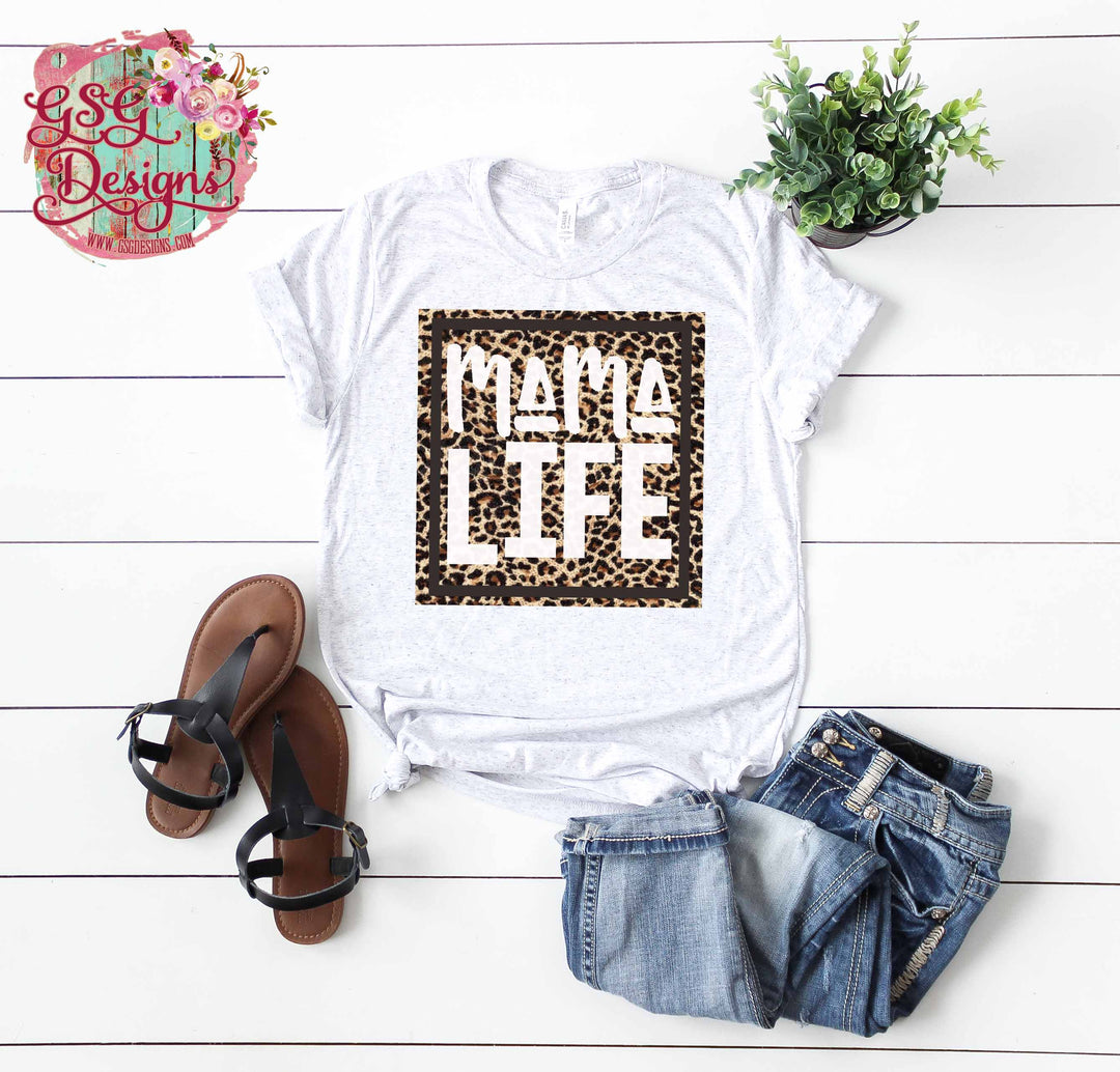Mama Life Leopard DTF Print