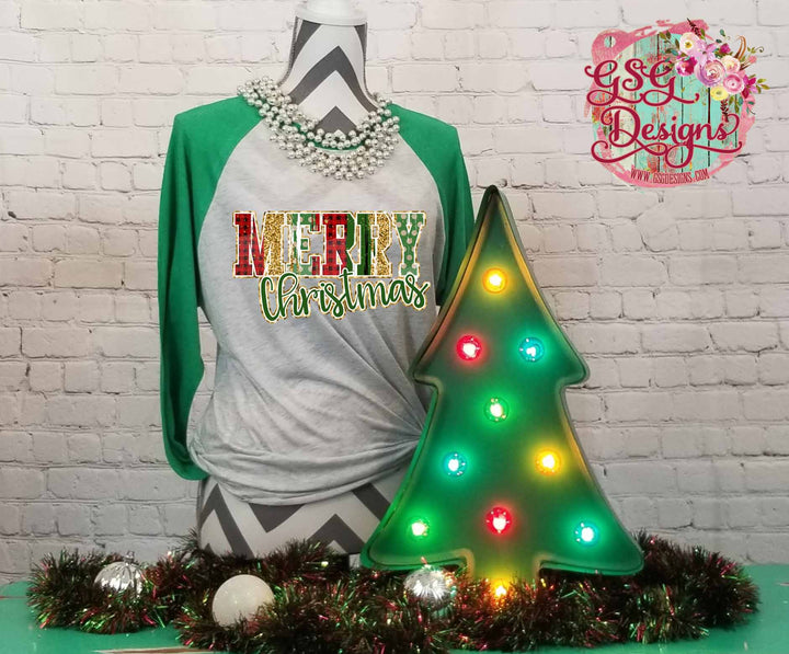 Merry Christmas Brush Stroke Gold Glitter Digital Design File