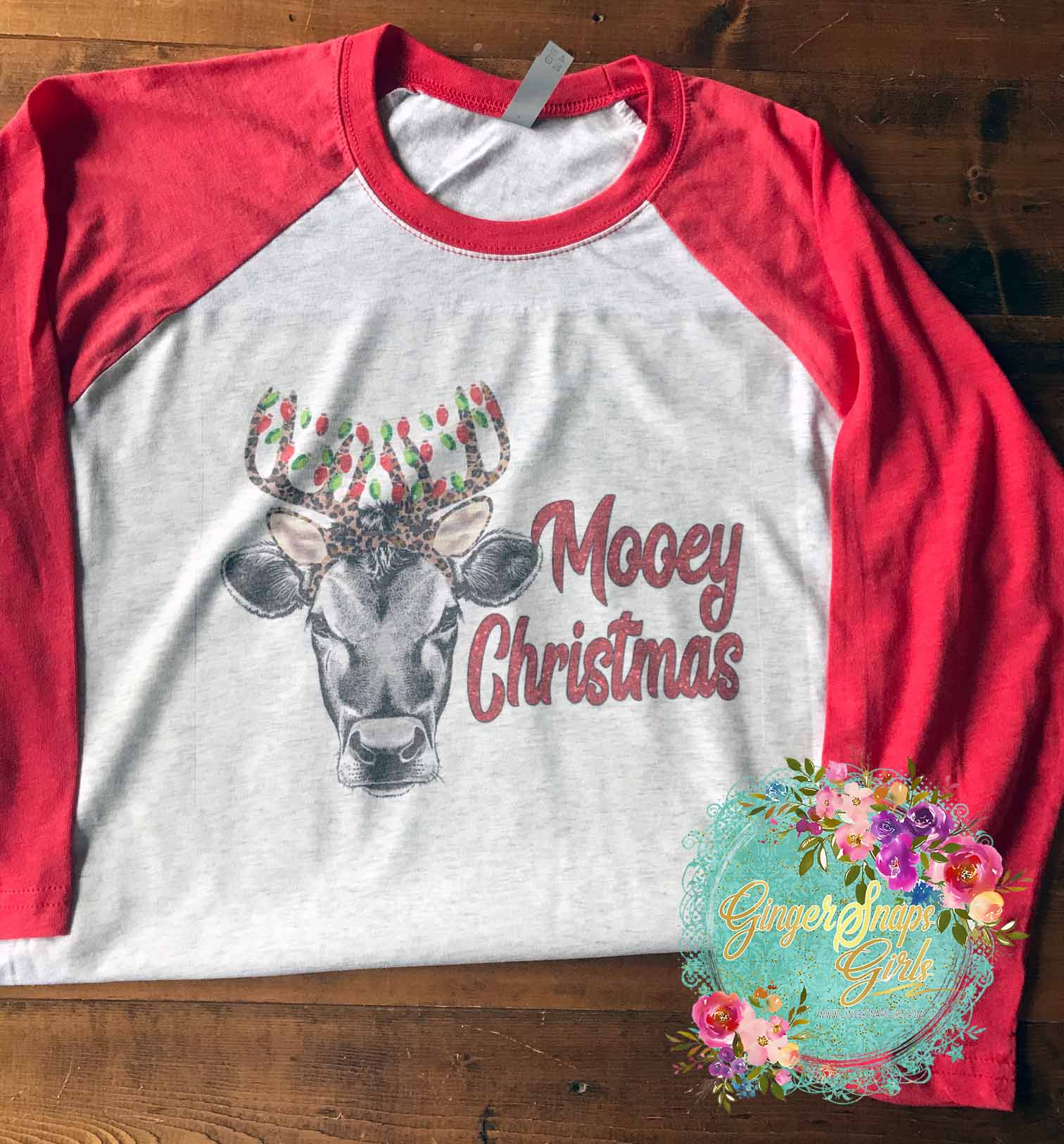 Mooey Christmas Heifer in Antlers with Lights Digital Design File
